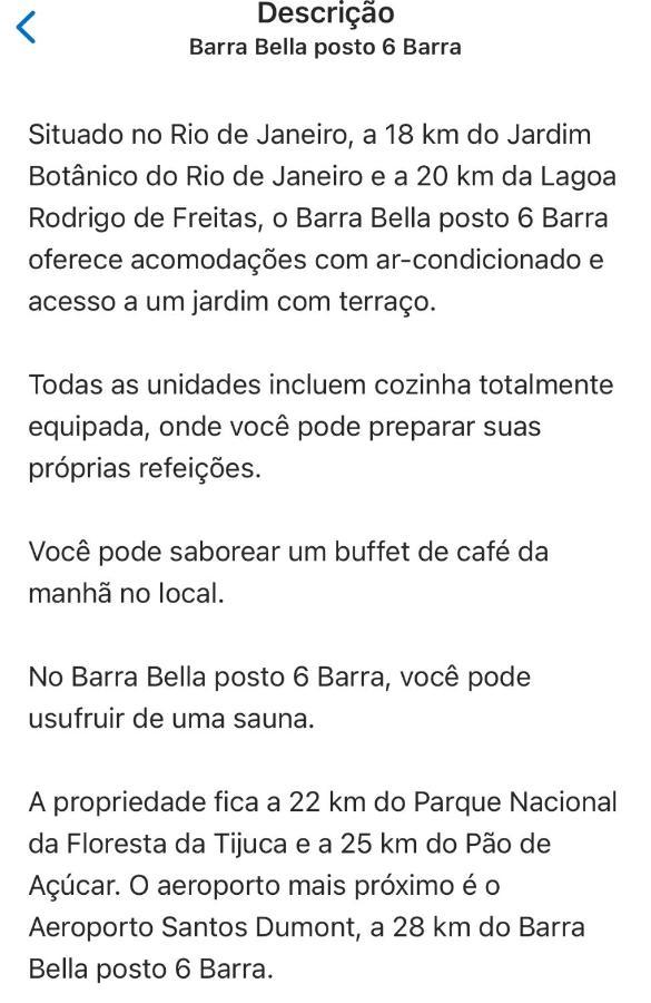 Apartamento Barra Da Tijuca Barra Bella Posto 6 *